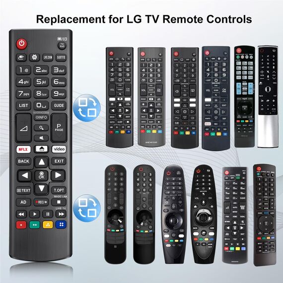 Fernseher Fernbedienung für LG Smart TV (2er-Pack) - Universal Ersatzfernbedienung für alle LG OLED/QNED 4K UHD Smart TVs
