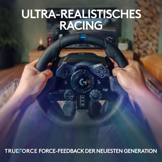 Red Bull Energy Drink White Edition - 24 Pallet Cans + Logitech G923 Trueforce Gaming Racing Steering Wheel with Pedals, Power Feedback up to 1000 Hz - Black, Compatible with Playstation 5