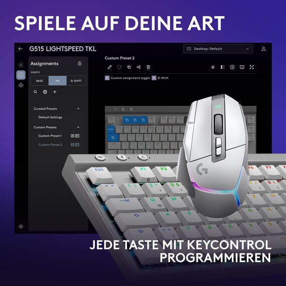 Logitech G G502 X PLUS LIGHTSPEED Gaming Mouse + G G515 LIGHTSPEED TKL Keyboard