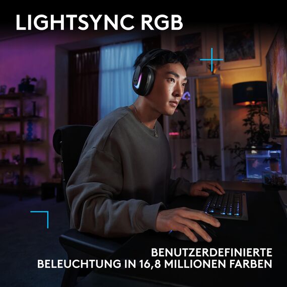 Logitech G522 Lightspeed kabelloses Gaming-Headset und G515 Lightspeed TKL kabellose Gaming-Tastatur, Premium-Headset und -Tastatur mit Bluetooth und Kabelverbindung, PC (QWERTZ) - Wieß
