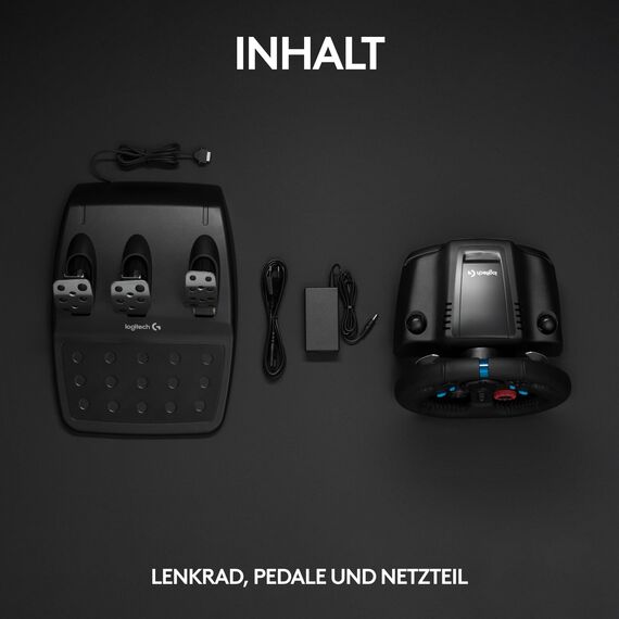 Logitech G29 Driving Force Gaming Rennlenkrad, Zweimotoriges Force Feedback, 900° Lenkbereich, Racing Leder-Lenkrad, Verstellbare Edelstahl Bodenpedale, für PS5, PS4, PC, Mac - Schwarz