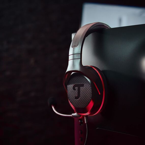 Teufel CAGE ONE Kabelgebundenes Over-Ear-Kopfhörer, Mikrofon, Gaming-Headset, TeamSpeak Zertifiziert, geeignet für Games, Musik und fürs Homeoffice - schwarz