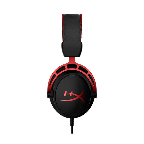 HyperX Cloud Alpha Gaming Headset, Over-Ear, 50 mm Dual-Chamber-Treiber, Memory Foam, Aluminiumrahmen, abnehmbares Noise-Cancelling Mikrofon, 3,5 mm Klinke, PC/PS5/PS4/Xbox/Switch, Schwarz-Rot