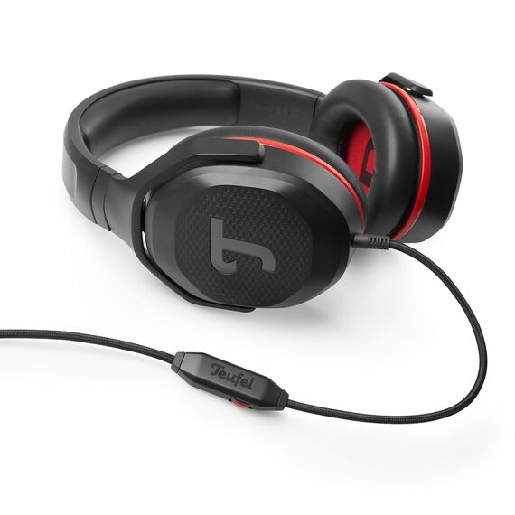 Teufel CAGE ONE Kabelgebundenes Over-Ear-Kopfhörer, Mikrofon, Gaming-Headset, TeamSpeak Zertifiziert, geeignet für Games, Musik und fürs Homeoffice - schwarz