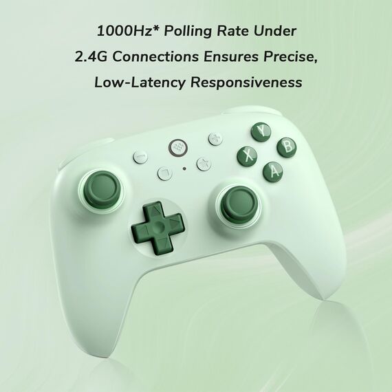 8bitdo Ultimate 2C Wireless Controller für Windows-PC und Android, mit 1000 Hz Abfragerate, Hall-Effekt-Joysticks und Hall-Triggern und Neu Belegbaren L4/R4-Stoßfängern, Turbofunktion (Grün)