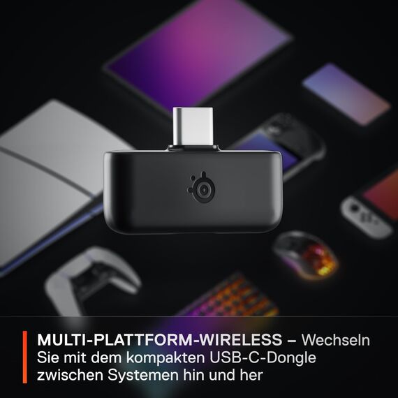 SteelSeries Arctis Nova 5 Wireless - Gaming Headset- Multi-System -PC,PS5 - Magnetische Neodym-Treiber -Über 100 Audio Presets - 60H Akkulaufzeit - 2,4 GHz oder BT-ClearCast Gen2.X-Mik