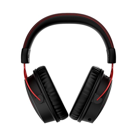 HyperX Cloud Alpha Wireless Gaming-Headset , 300h Akkulaufzeit, DTS Headphone mit 3D Audio, Dual Chamber Treiber, 2,4 GHz kabellos, Abnehmbares Mikrofon mit Geräuschunterdrückung, Schwarz-Rot
