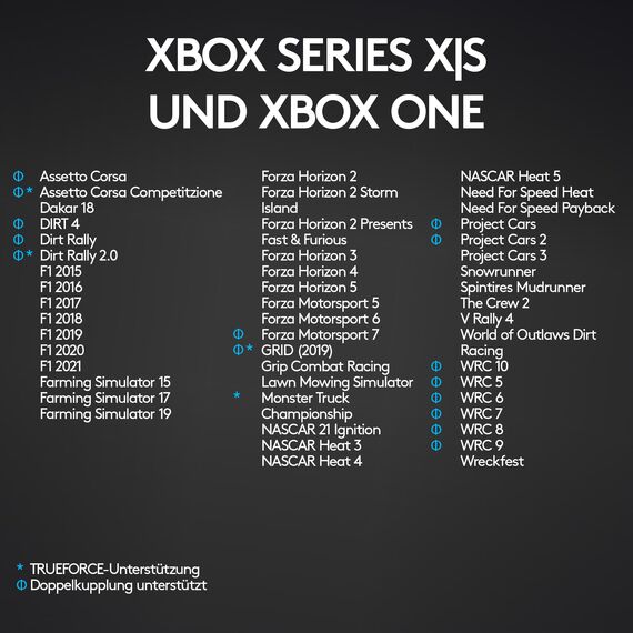 Logitech G920 Driving Force Gaming Rennlenkrad, Zweimotoriges Force Feedback, 900° Lenkbereich, Racing Leder-Lenkrad, Verstellbare Edelstahl Bodenpedale, für Xbox Series X|S, Xbox One, PC - Schwarz