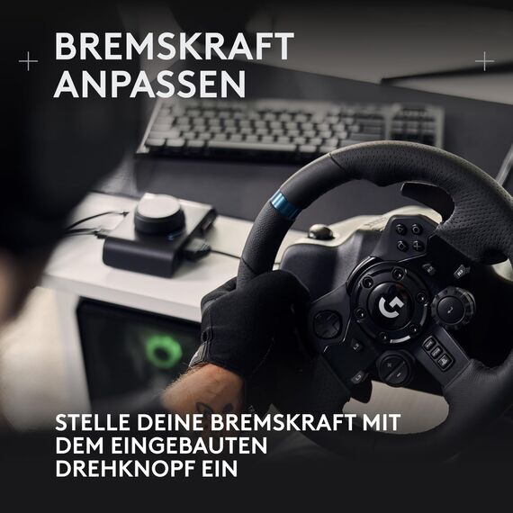 Logitech G G29 Rennlenkrad und Bodenpedale für PS5, PS4, PC, Mac + Racing Adapter für PRO Racing Wheel, Pedale, Driving Force Shifter, RS Shifter & Handbrake - Schwarz