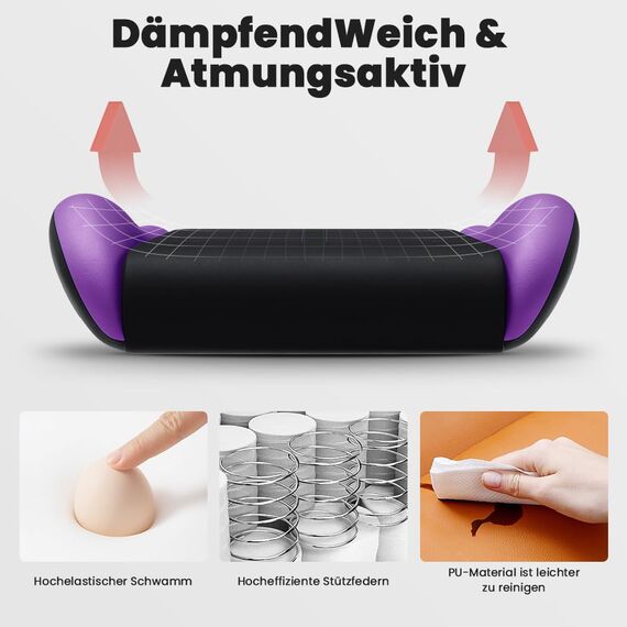 SUKIDA Gaming Stuhl, Ergonomischer Gaming-Stuhl mit Fußstütze, Racing Gaming Chair Kopfstütze Verstellbarer Computerstuhl Höhenverstellbar Lendenwirbelstütze für Homeoffice und Gaming Lila