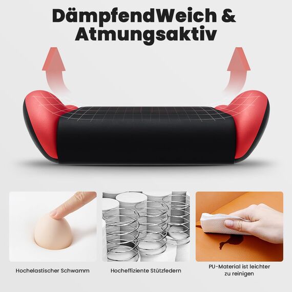 SUKIDA Ergonomischer Gaming-Stuhl mit Fußstütze, Racing Gaming Chair Kopfstütze, Gaming Stuhl Verstellbarer, Computerstuhl Höhenverstellbar Lendenwirbelstütze für Homeoffice und Gaming rot