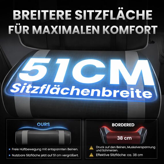 Riftracer Gaming Stuhl Chair Gamer Sessel - Ergonomischer Gamer Stuhl mit Fußstütze Kopfstütze und Lordosenstütz Höhenverstellbar Gepolstert Gamingstuhl 200 Kg Tragkraft Schwarz und Grau