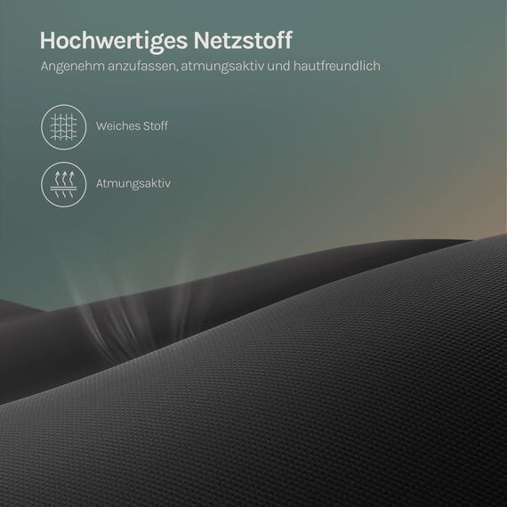 WOLTU Gaming Stuhl Stoff mit Bequemlichkeit Federunterlage, Kühl im Sommer, Gamer Chair Sessel Hohe Belastbarkeit ergonomischer mit Kopfkissen, Lendenkissen, Fußstütze, Netzstoff, Schwarz