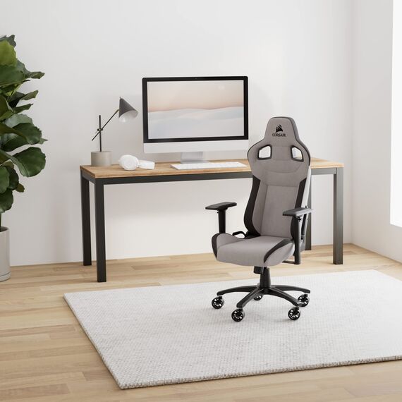 Corsair T3 Rush Gaming-Stuhl, Stoffbezug, Grau/Charcoal