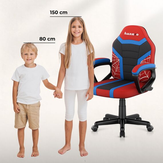 huzaro Ranger 1.0 - PC Stuhl Gaming Zocker Stuhl - Kinderschreibtischstuhl & Gaming Stuhl Kinder - Schreibtisch Höhenverstellbar Kinder, Schreibtischstuhl Jugendliche Jungen - Spider