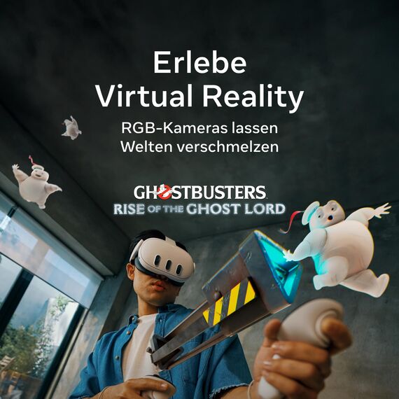 Meta Quest 3 512 GB – Die leistungsstärkste Quest – Ultimatives Virtual-Reality-Erlebnis – Inklusive 3-monatigem Meta Horizon+ Probeabo