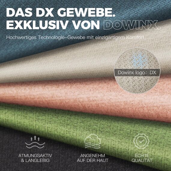 Dowinx Gaming Stuhl Stoff Bürostuhl mit Taschenfederkissen, Verstellbarer Gamer Stuhl mit Kopfstütze, Ergonomische Racing Gaming Sessel mit Fußstütze (Grau)