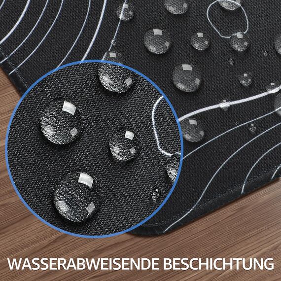 KTRIO XXL Gaming Mauspad 800x400mm, Großes Mousepad verbessert Präzision und Geschwindigkeit Gummiunterseite, Schreibtischunterlage für Gamer & Büro, Topographie Schwarz