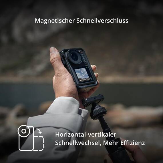 DJI Osmo Action 4 + Mic Mini Sender (Infinity Schwarz), Action Cam, Wireless Mikrofon, Detailreicher Audio, OsmoAudio, Aktive Geräuschunterdrückung, Autom. Begrenzung