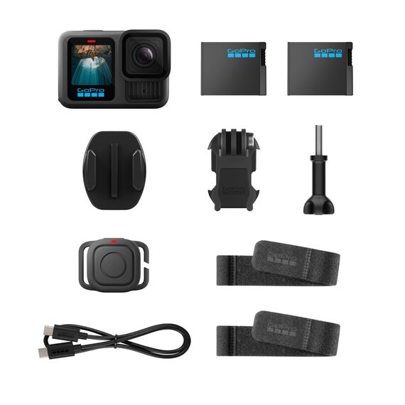 GoPro HERO13 Black Action Bundle (Exklusiv bei Amazon) – Enthält 2 Enduro-Akkus und eine wasserdichte Auslöserfernbedienung