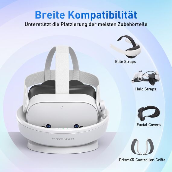 PRISMXR Magnetische Ladestation kompatibel mit Meta Quest 3S Zubehör