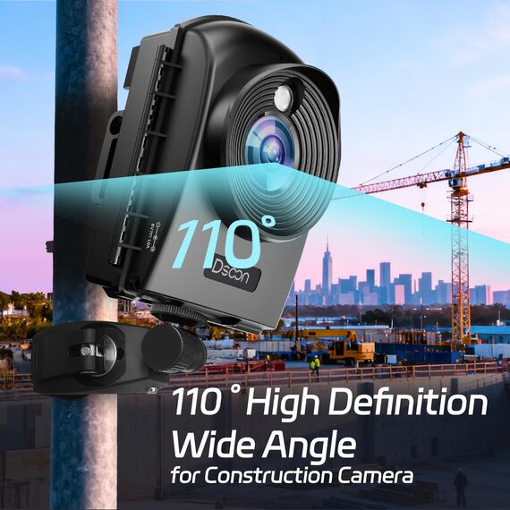 Dsoon Zeitraffer-Kamera, 1080P FHD Zeitraffer-Kamera für Außenaufnahmen von Baustellen, 180 Tage Standby, 110° Weitwinkel & 2,4" LCD-Bildschirm, IP66 wasserdicht, mehrere Modi, inklusive 64GB TF-Karte