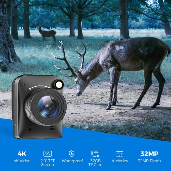 Dsoon Zeitraffer Kamera,4K FHD Time Laspe Camera für Den Außenbereich,Wasserdicht Nach IP66,Für Die Aufzeichnung Bauarbeiten,Wetter und Pflanzen,6 Monate Akkulaufzeit,64GB TF-Karte Inklusive