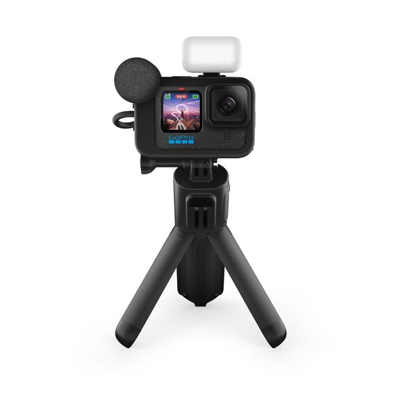 GoPro HERO12 Black Creator Edition – enthält HERO12 Black, Volta (Batteriegriff, Stativ, Fernbedienung), Media Mod, Light Mod, Enduro-Akku und Tragetasche, 1080p