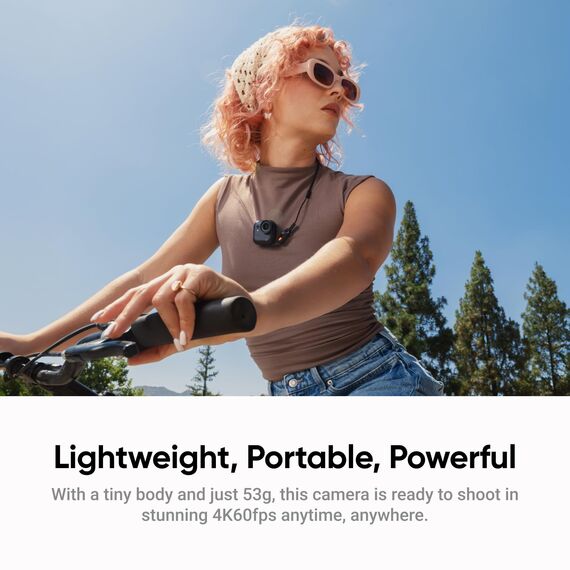 Insta360 GO Ultra Familien-Bundle Nachtschwarz- freihändige 4K Mini-Cam, leicht & mobil, top bei wenig Licht, überall anbringbar, FlowState-Stabilisierung, 200 Min Akku, 10 m wasserdicht, Fahrrad