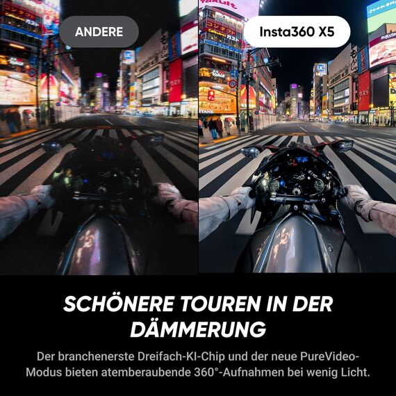 Insta360 X5 MM93 Championship Edition–wasserdichte 8K 360°-Action-Cam, Top bei wenig Licht, Unsichtbarer Selfie-Stick-Effekt, robuste auswechselbare Linsen, 205 min Akku, Windschutz, Stabilisierung