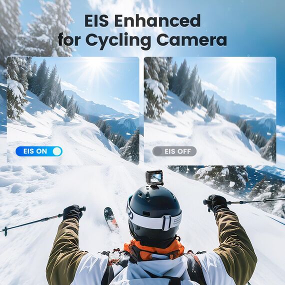 TIMNUT Touchscreen 4K60FPS Action Cam, Unterwasserkamera mit 64G SD Karte 48MP HD WiFi Kamera mit EIS 40M Wasserdicht Actionkameras Weitwinkel 8X Zoom,Sportkamera mit 2 * 1350 mAh Akkus