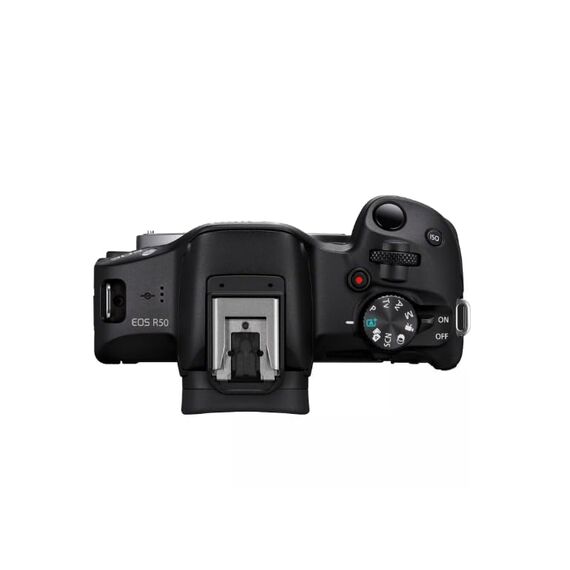Canon EOS R50 Systemkamera + RF-S 18-150mm is STM Objektiv - Spiegellose Kamera (Digitalkamera mit Autofokus + Motiverkennung für Augen Tiere Fahrzeuge, 4k Videokamera, 15 Bilder pro Sekunde) schwarz