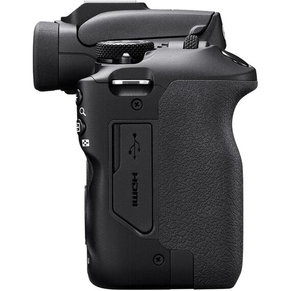 Canon EOS R100 Systemkamera Gehäuse (Spiegellose Digitalkamera mit Autofokus, 4K Videokamera, 24,1 Megapixel, Motiverkennung für Augen, WLAN, Bluetooth, Kompatibel mit Canon RF Objektiven) schwarz