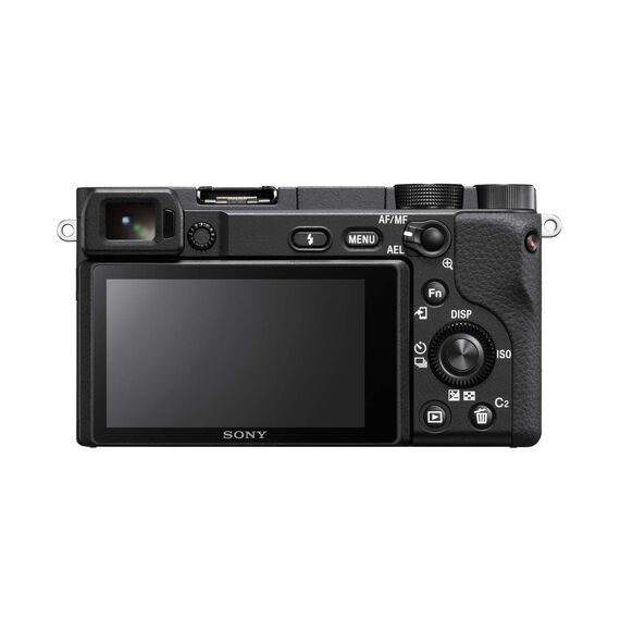 Sony Alpha 6400 APS-C Spiegellose Kamera mit 16-50mm Objektiv (Schneller 0,02s Autofokus mit Augenerkennung für Mensch und Tier, 4K-Filmaufnahmen und neigbares Display für Vlogging)