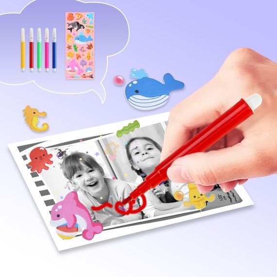 Sofortbildkamera Kinder Mit Selfie,kinderkamera 1080P HD Sofortdruck von Fotos,Geburtstagsgeschenk Weihnachten 5Geschenk Spielzeug ab 3 4 5 6 8 7 9 10 11 Jahre Mädchen Jungen (Rotgold)