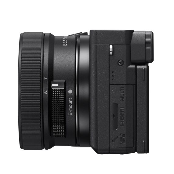 Sony Alpha 6400 APS-C Spiegellose Kamera mit 16-50mm Objektiv (Schneller 0,02s Autofokus mit Augenerkennung für Mensch und Tier, 4K-Filmaufnahmen und neigbares Display für Vlogging)