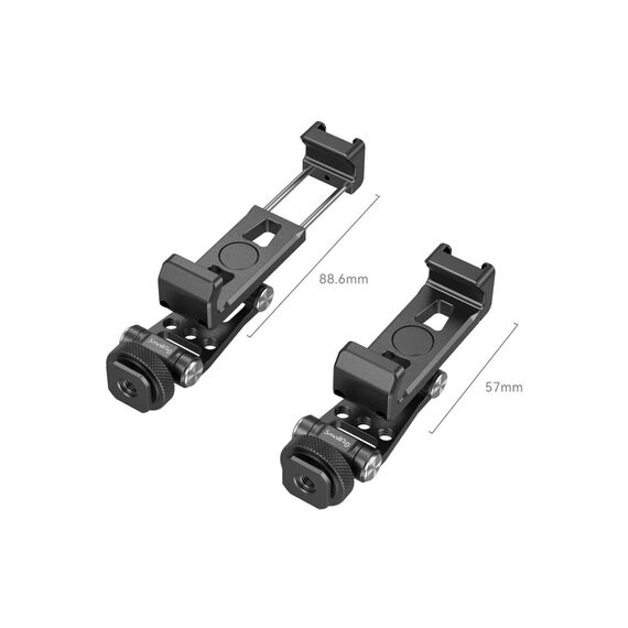 SMALLRIG Universal Phone Tripod Mount, Metall-Handyhalterung mit Kaltschuhhalterung und M4-Schrauben für DJI Stabilisatoren, frei Einstellbarer Handy-Halterungsadapter für iPhone, für Samsung - 4301