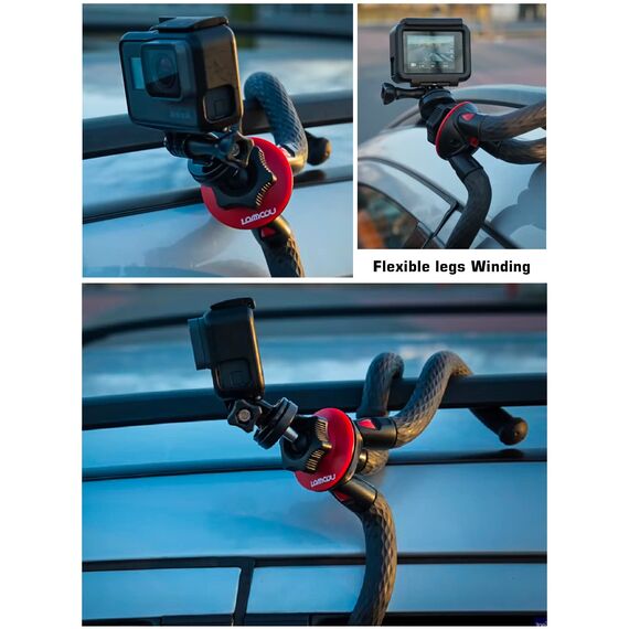 Lammcou Wildkamera Stativ Mini-Stative Reisestativ Fotostativ Dreibeinstativ Flexibel Klein Octopus Handstativ Kamerastativ für Kamera Camcorder Leuchte Webcam Tripod, 1pcs