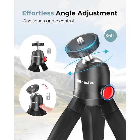 UBeesize Handy Stativ für Action Camera, Mini Tragbar Reise Vlog Ständer mit Wireless Fernbedienung