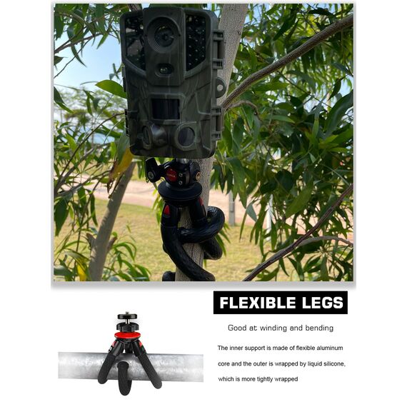 Lammcou Wildkamera Stativ Mini-Stative Reisestativ Fotostativ Dreibeinstativ Flexibel Klein Octopus Handstativ Kamerastativ für Kamera Camcorder Leuchte Webcam Tripod, 1pcs