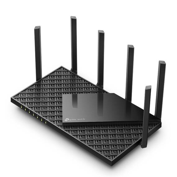 TP-Link Archer AXE75 Wi-Fi 6E WLAN Router, 5400 Mbit/s Tri-Band WLAN, 4 × Gigabit LAN-Ports, 1 × USB 3.0 Port, WPA3, HomeCare,kompatibel mit Alexa, Tether APP
