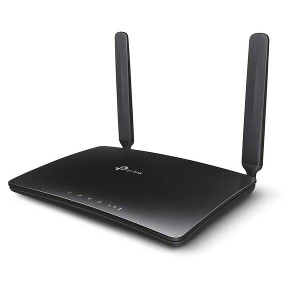 TP-Link Archer MR200 Cat4 + AC750 Mbps Dualband 4G LTE WLAN Router (150 Mbit/s im Download, simultanes Dualband, 300 Mbit/s 2,4GHz + 433 Mbit/s 5GHz, frei konfigurierbarer LAN/WAN-Port) schwarz