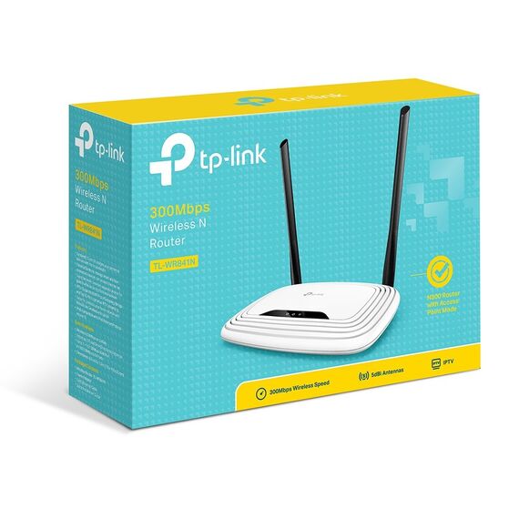 TP-Link TL-WR841N N300 WLAN Router, 300Mbit/s-WLAN, Nur 2,4 GHz, unterstützt Keine DSL-Funktion, empfohlen für Wohnungen mit 1-2 Zimmern