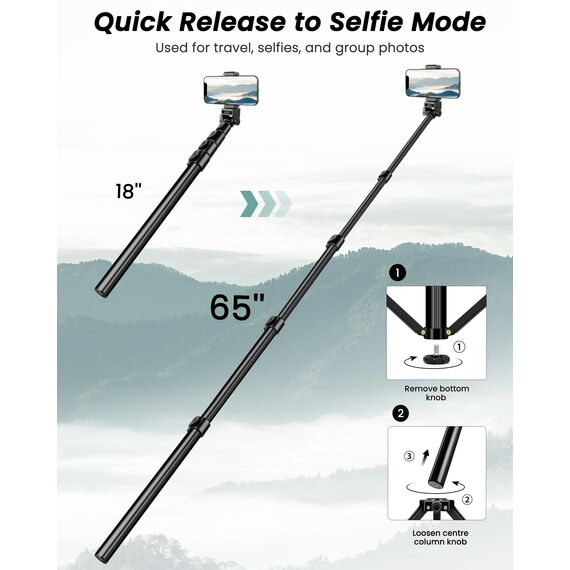 Victiv 197cm Hoch Handy Stativ, Flexibel Overhead Smartphone Stativ, mit 25cm Verstellbarer Schwanenhals, Fernauslöser für Selfies, Aluminium Kamera Phone Tripod für Sony DSLR & iPhone17 16 15 Pro Max