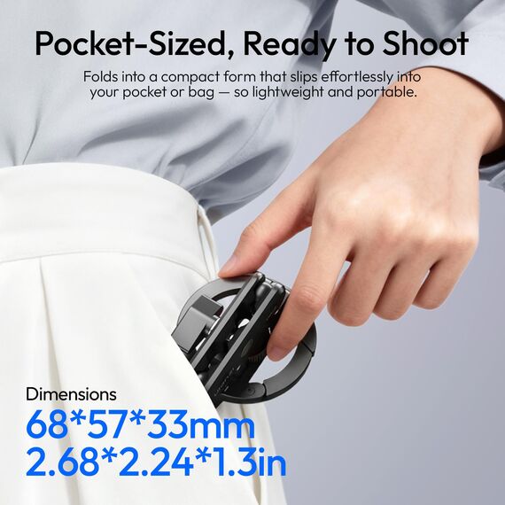 ULANZI MA36 4-in-1 Magnetisch Handyhalterung, Metall Handy Stativ Adapter Arca-Swiss, Ultrakompakt 81g, 1/4"-Gewinde Cold Shoe, Zubehör für Tripod kompatibel mit iPhone Android Digitalkamera