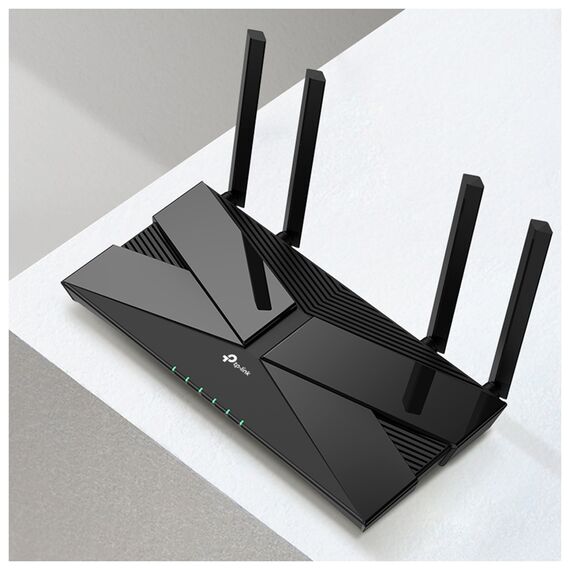 TP-Link Archer AX23 AX1800 Dual-Band Wi-Fi 6 Router (1201 Mbit/s 5 GHz, 574 Mbit/s 2,4 GHz, 4 × Gigabit LAN-Ports, WPA3, HomeCare, Tether APP), Unterstützt Keine DSL-Funktion
