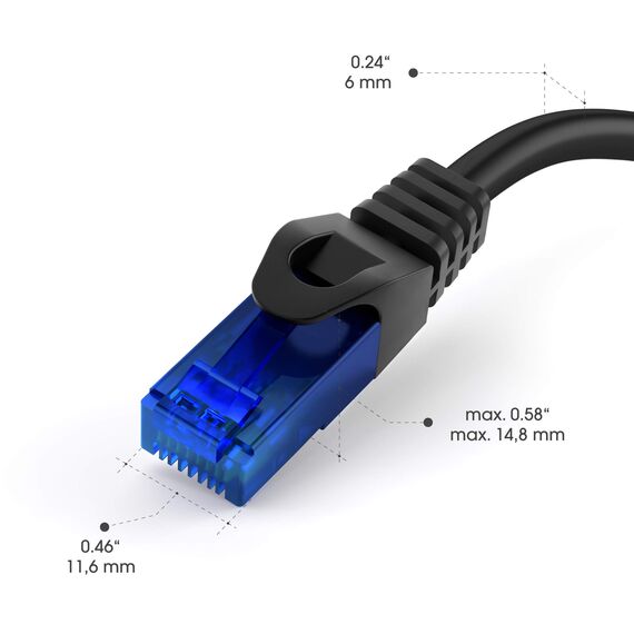 KabelDirekt Netzwerkkabel – Überträgt maximale deutsche Glasfaser-Geschwindigkeit – Netzwerk, Ethernet Kabel, LAN & Patch Kabel – 5x 20m – In 0,25-30m – Gigabit-Netz, Router/Modem, RJ45 (schwarz)