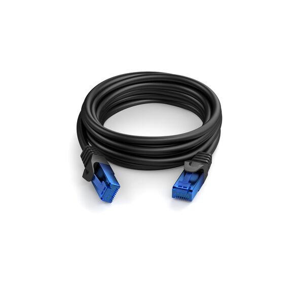 KabelDirekt Netzwerkkabel – Überträgt maximale deutsche Glasfaser-Geschwindigkeit – Netzwerk, Ethernet Kabel, LAN & Patch Kabel – 5x 5m – In 0,25-30m – Gigabit-Netz, Router/Modem, RJ45 (schwarz)