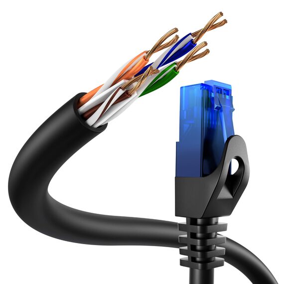 KabelDirekt Netzwerkkabel – Überträgt maximale deutsche Glasfaser-Geschwindigkeit – Netzwerk, Ethernet Kabel, LAN & Patch Kabel – 5x 1,5m – In 0,25-30m – Gigabit-Netz, Router/Modem, RJ45 (schwarz)