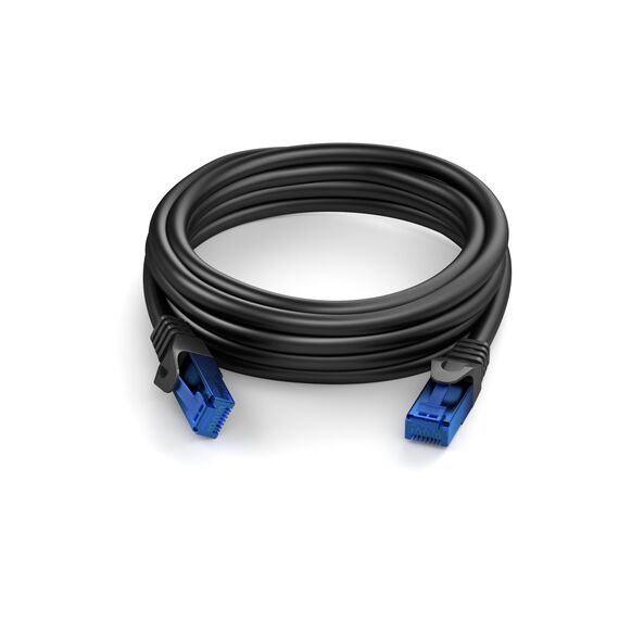 KabelDirekt Netzwerkkabel – Überträgt maximale deutsche Glasfaser-Geschwindigkeit – Netzwerk, Ethernet Kabel, LAN & Patch Kabel – 5x 15m – In 0,25-30m – Gigabit-Netz, Router/Modem, RJ45 (schwarz)